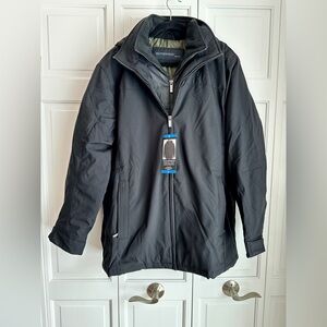 Men's NWT Black Weatherproof mid-weight jacket, size Large